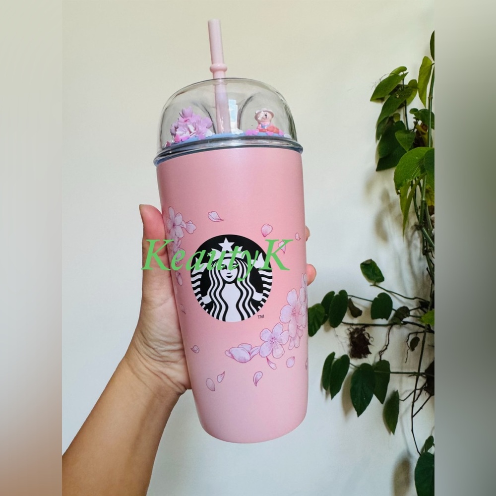 Starbucks pink stainless dome cherry blossom Secret Eden tumbler Vietnam